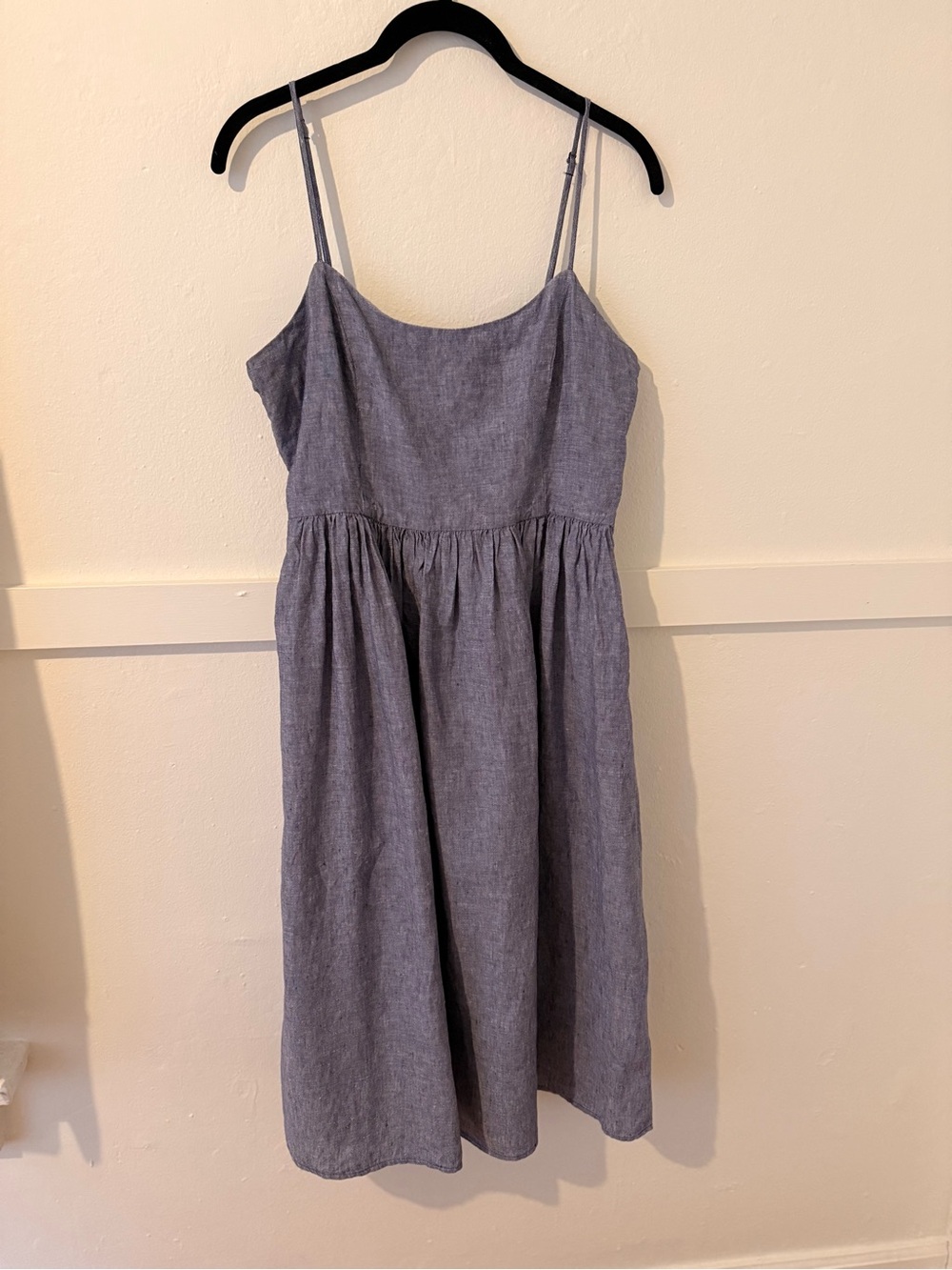 Cynthia Rowley Chambray Blue Midi Sundress with Spaghetti Straps